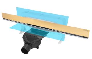 Душевой лоток Berges Wall 092156 пристенный 60см золото